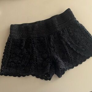 Black Eyelet shorts size small